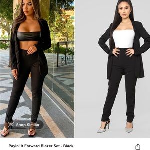 Fashion nova Payin it forward blazer set